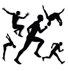 Man silhouettes vector image