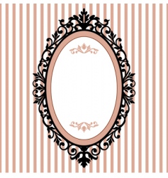 Oval vintage frame vector image