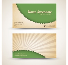 Retro business card vector image
