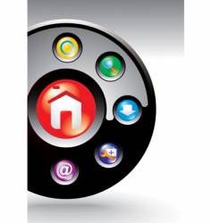 Web menu vector image