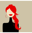 Fashion woman portrait vector image
