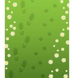 Foot prints vector image