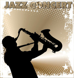 Jazz concert wallpaper vector image