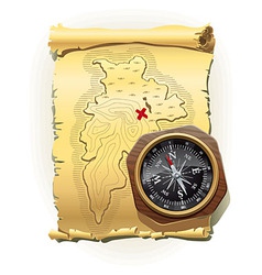Map of Treasure Island vector image