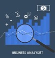 Abstract of business analysis vector image