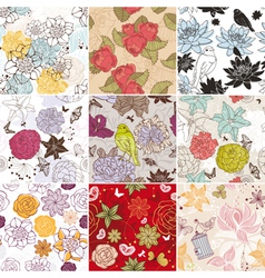 Seamless floral background vector image