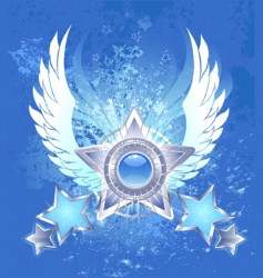 Silver stars vector image