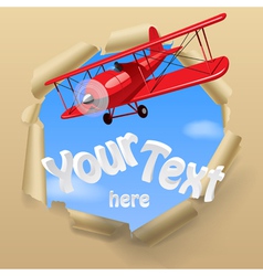 Airplane with a banner vector image