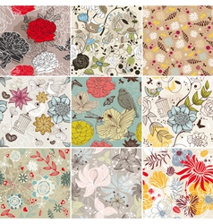 Seamless floral background vector image