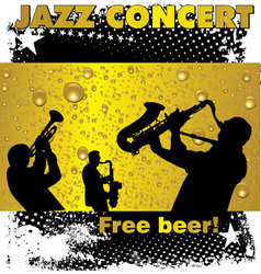 Jazz concert free beer wallpaper vector image
