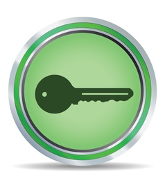 Key icon circle vector image