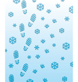 Foot prints on snow vector image