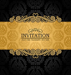 Vintage background antique victorian ornament vector image