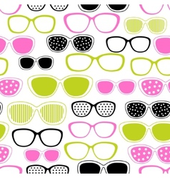 Glasses seamless pattern vector image
