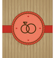 Vintage greeting card vector image