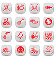 Agriculture and farming icons vector image