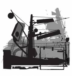 Urban grunge street scene vector image