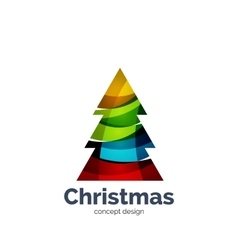Abstract geometric Christmas tree icon vector image