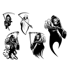 Death skeleton characters vector image