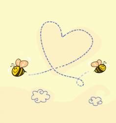 Bee's heart vector image