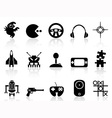 Black computer game icon Black computer game icon vector image