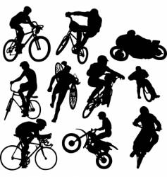 Cyclists vector image