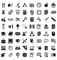 Big school icon set vector image