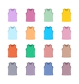 Set of colored tank top vector image