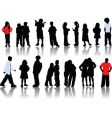Children silhouettes vector image