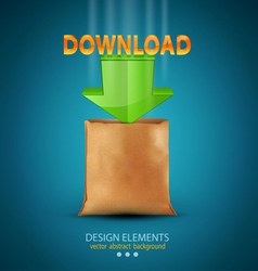 Icon download vector image