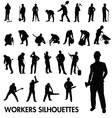 Workers silhouettes vector image