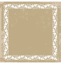 Vintage floral plant frame vector image
