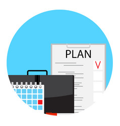 Making monthly business plan for deadline vector image