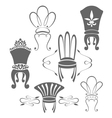 Vintage furniture symbols vector image