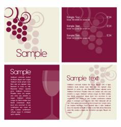 Wine brochure vector image