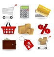 Shopping icons set vector image