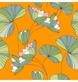 Waterlily seamless flower tropical pattern vector image