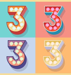 Number 3 vector image