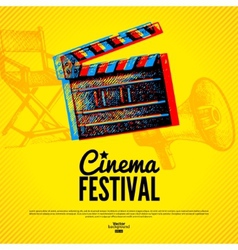 Movie cinema festival poster background Movie cinema festival poster background vector image