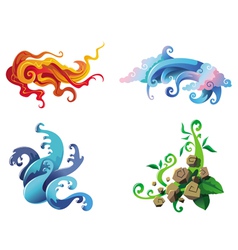 Four elements vector image