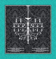 Wedding invitation card vector image