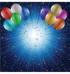 Balloons and confetti vector image
