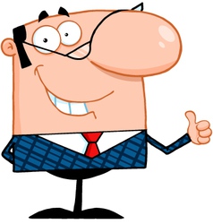 Business Manager Showing Thumbs Up vector image