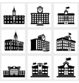 Buildings icons vector image