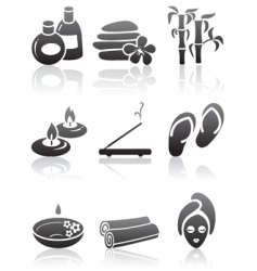 Spa icons vector image