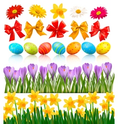 Easter design elements vector image