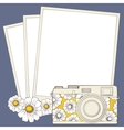 Vintage photo camera with vignette vector image