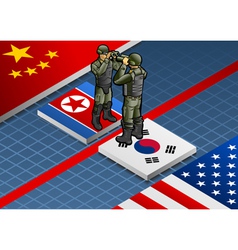 Korean crisis vector image