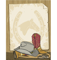 Cowboy boots and hat vector image