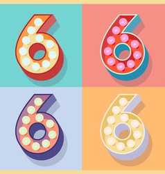 Number 6 vector image